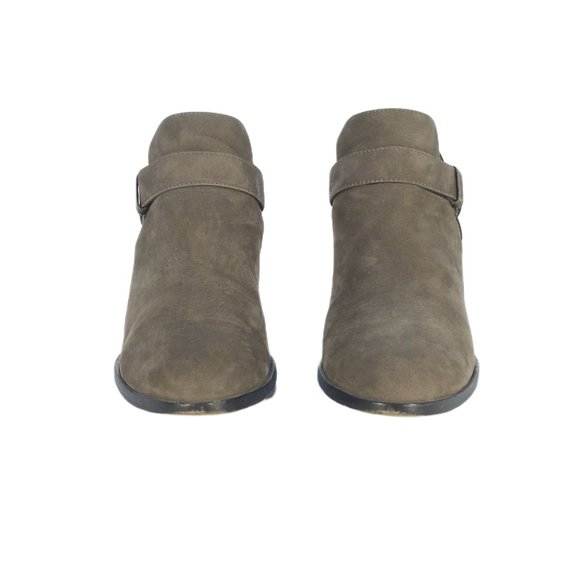 EILEEN FISHER Ives $280 Grey Suede Block Heel Strap Booties Women's 11 - Picture 5 of 11